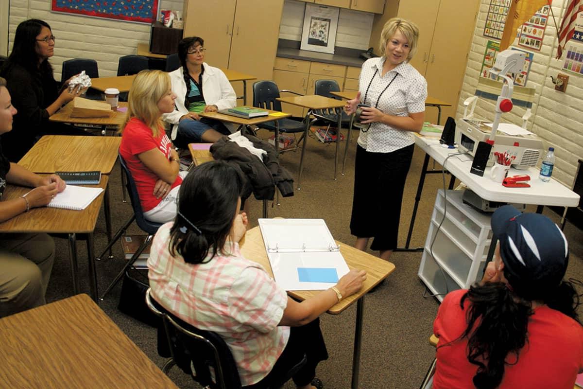 A group of SJC students enrolled in the Alternative Licensure Program